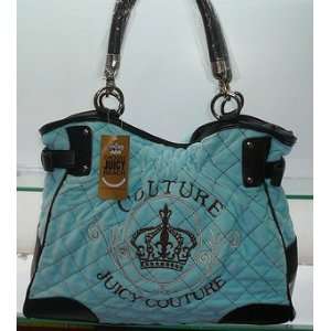  New Juicy Couture Blue Velour Bag 