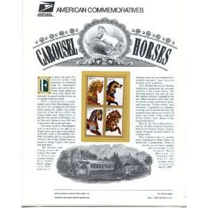   American Commemorative Panel #464 Carousel Horses (July 21, 1995