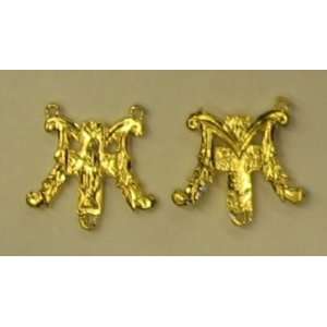 Letter M Marian Gold One inch Rosary Center (RA 19 0102)  