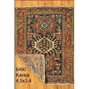  3x4 Hand Knotted Karaja Persian Rug   34x45