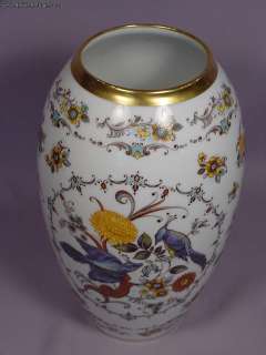 Beautiful KPM Hand Painted Vase Birds & Flowers  