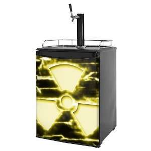 Kegerator Skin   Radioactive Yellow (fits medium sized dorm fridge and 
