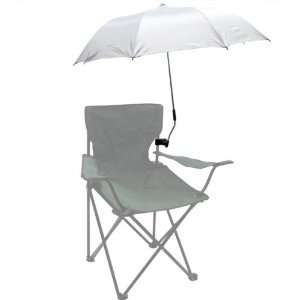   Clamp On Umbrella Attachable Beach and Lawn Chair Umbrella (Grey