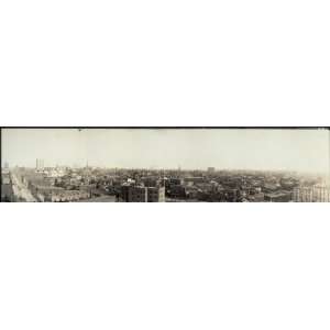 Panoramic Reprint of Birds eye view of Louisville, Kentucky  