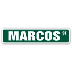  MARCOS Street Sign name kids childrens room door bedroom 