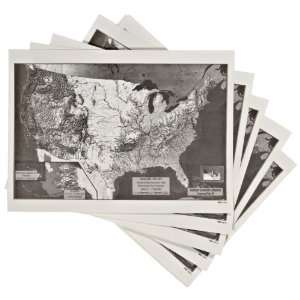 American Educational 3025 15 Piece Landform Flat Maps Set  