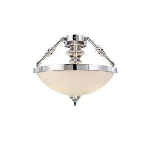 Metropolitan N6932 77, Kingswell Round Glass Semi Flush Lighting, 2 