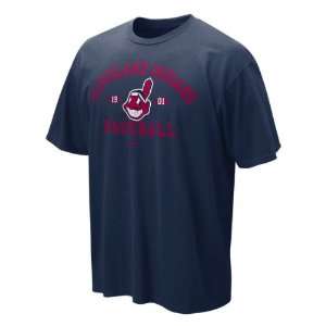  Cleveland Indians Nike Navy Safety Squeeze Tee Sports 