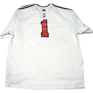  Chris Duhon #1 2010 Knicks Used White Short Sleeve Warmup 