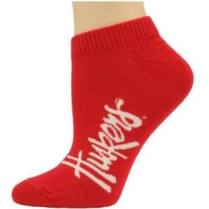  Nebraska Cornhuskers Ladies Scarlet Team Name Ankle Socks 