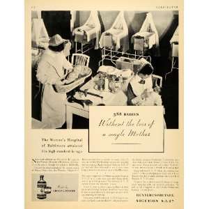  1931 Ad Sharp Dohme Hexylresorcinol Solution Newborn Nurse 
