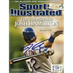  Josh Hamilton Signed Texas Rangers Sports Illustrated Psa 