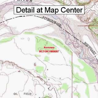   Map   Konawa, Oklahoma (Folded/Waterproof)