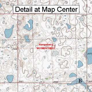  USGS Topographic Quadrangle Map   Kongsberg, North Dakota 