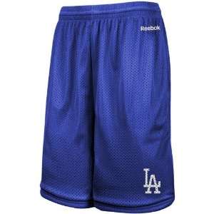  Reebok L.A. Dodgers Royal Blue Johnson Mesh Shorts Sports 