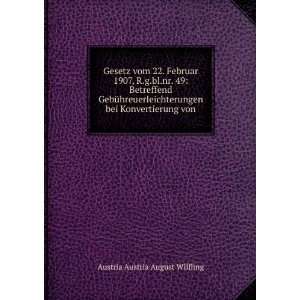   bei Konvertierung von Austria Austria August Wilfling Books