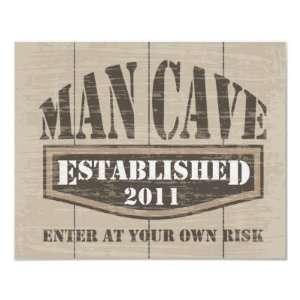 Man Cave Poster   Established 2011 