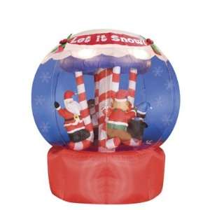  8 Rotating Airblown Inflatable Snow Globe Santa Deer 