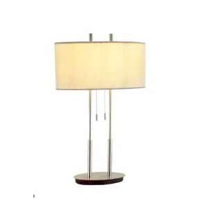  Duet Table Lamp With Ivory Silk Shade