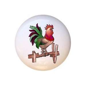  Birds Morning Call Rooster Drawer Pull Knob
