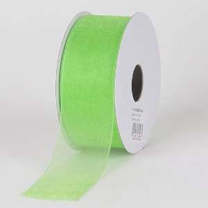  Sheer Organza Ribbon 5/8 inch 25 Yards, Apple Green 