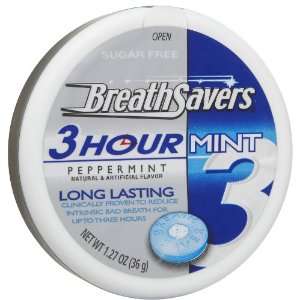 BreathSavers 3 Hour Peppermint, 1.27 oz, 8 ct  Grocery 