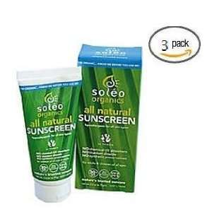  Soleo Sunscreen , SPF 30, 2.6 Oz (Pack of 3) Health 