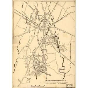  Civil War Map Map of the Gettysburg battlefield Prepared 