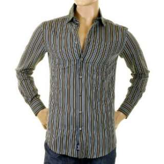    D&G, Dolce & Gabbana olive striped shirt. DGM1011 Clothing