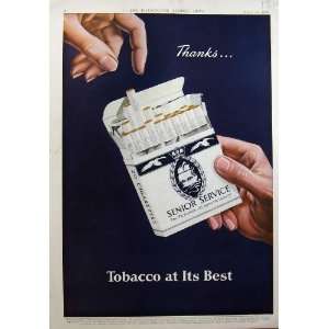    Senior Service Cigarette Tobacco Advertisement 1954