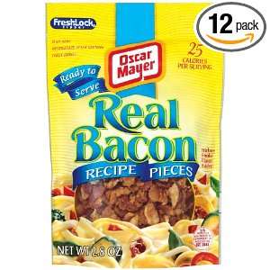 Real Bacon, 2.8 Ounce Recipe Pouches (Pack of 12)  Grocery 