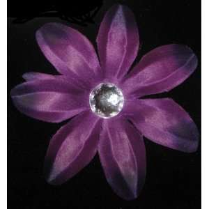  Daisy Flower in Purple with Crystal in Middle Everything 