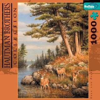 Hautman Deer & Pines 1000pc Jigsaw Puzzle by Buffalo Games