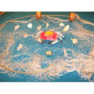   Nautical Display with Crab Seashells Rope and Floats