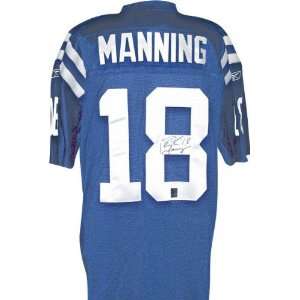 Peyton Manning Indiannapolis Colts Autographed Authentic Blue Reebok 
