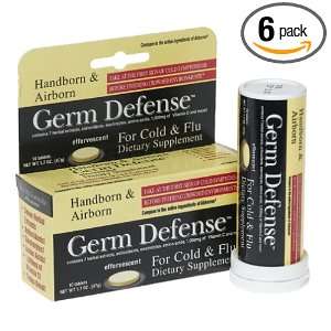 Handborn and Airborn Germ Defense for Cold & Flu, Effervescent Tablets 