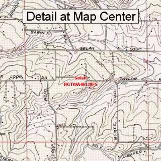  Topographic Quadrangle Map   Selah, Washington (Folded/Waterproof