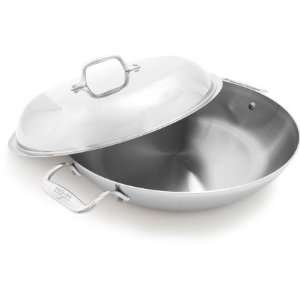  All Clad Stainless Steel Braiser with Lid, 4 qt. Kitchen 