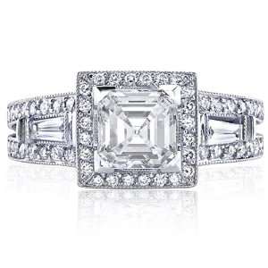   Diamond Designer Engagement Ring in 18k Gold 1.00 Carat GIA Certified