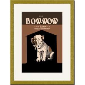  Gold Framed/Matted Print 17x23, Bow Wow