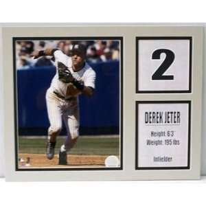  Derek Jeter 11 x 14 Photograph with Statistics in a 11 x 