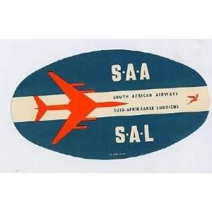  South African Airways Sticker Type 1 SAA SAL Jet 