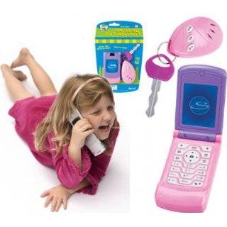Lets Go Set Pink Play Flip Cell Phone and Key Alarm