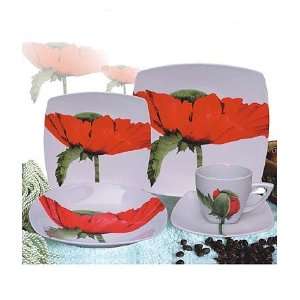  Red Poppy 20 pc Dinnerset by Brilliant