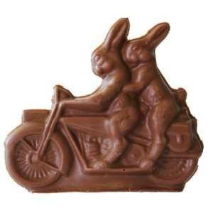 Motorcycle Riding Chocolate Double Easter Bunny 3.5 oz  