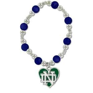 Notre Dame Fighting Irish School Charm Beaded Bracelet  