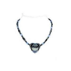  Magnetic Hematite Heart Necklace   Blue Cat Eye Beauty