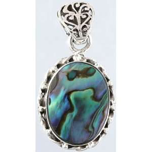  Abalone Pendant   Sterling Silver 