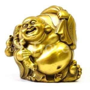 Gold Bronze Fortune God of Contentment and Happiness Hotei or Budai 