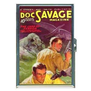 Doc Savage 1933 Dinosaur Pulp ID Holder Cigarette Case or Wallet Made 